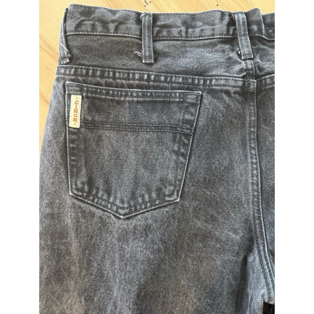 Cinch Cole Jeans Men's 34X34 Black Faded Western Outdoor Workwear Pants Logo